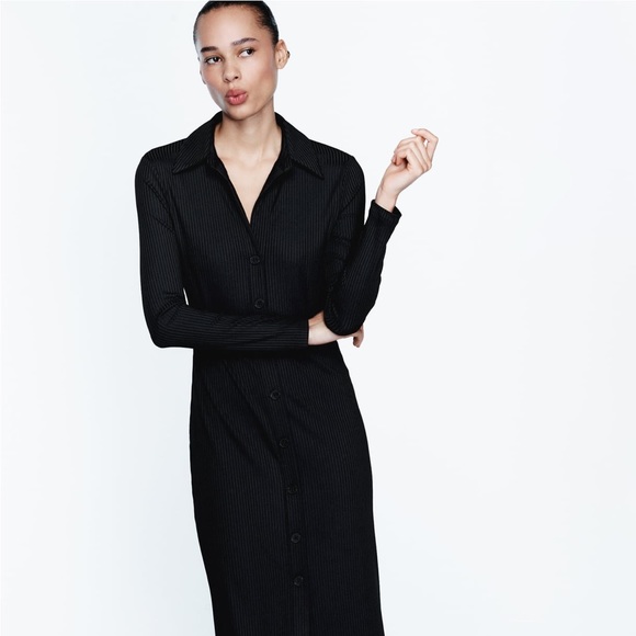 NWOT ZARA FITTED RIBBED DRESS - Picture 4 of 4